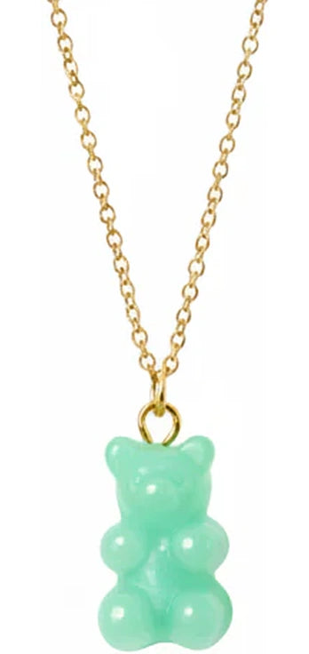 Sea Green Gummie Bear Necklace