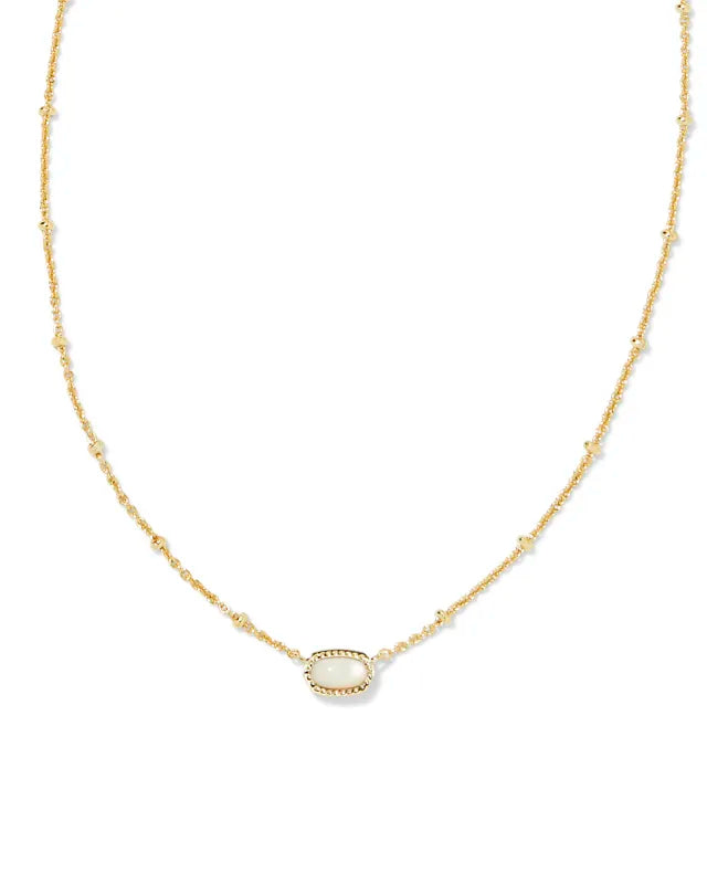 Gold Plated Blue Enamel Presley Halo Necklace
