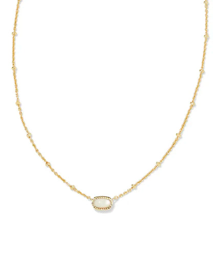 Gold Plated Blue Enamel Presley Halo Necklace