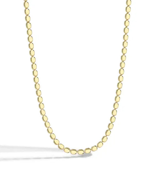 18K Gold Plated Oval Link Chain Necklace