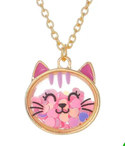 Little Rae Kids Frog Shaker Confetti Necklace