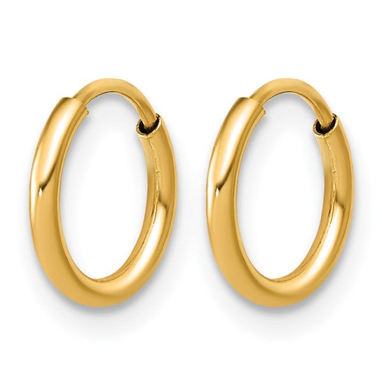 Gold Filled Small (12mm) Endless Hoop Earrings