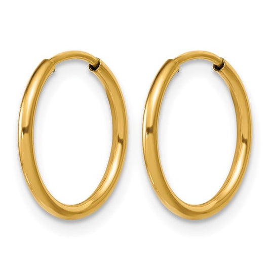Gold Filled Small (14mm) Endless Hoop Earrings