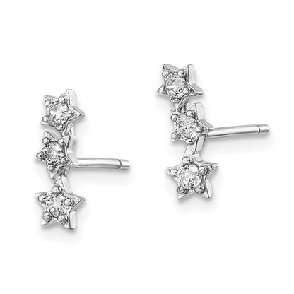Sterling Silver Starburst Ear Climbers