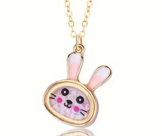 Little Rae Kids Bunny Shaker Confetti Necklace