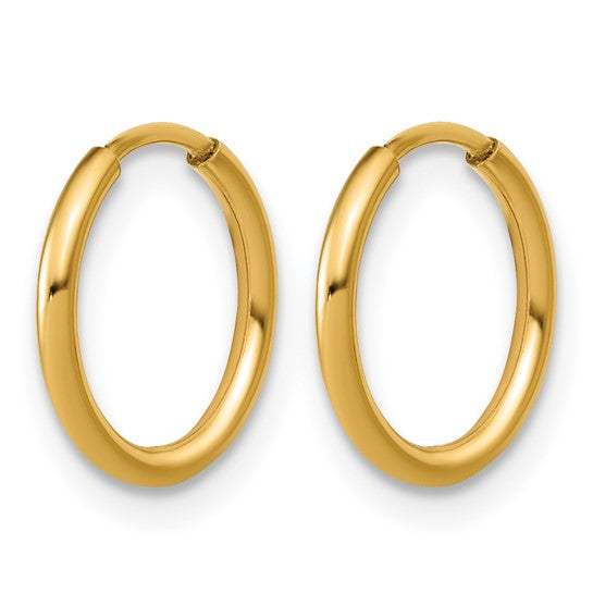 Gold Filled Small (12mm) Endless Hoop Earrings