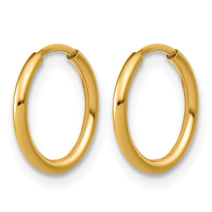 Gold Filled Small (12mm) Endless Hoop Earrings
