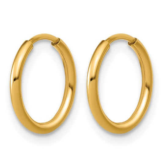 Gold Filled Small (12mm) Endless Hoop Earrings