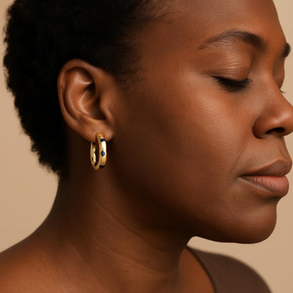 Gold Vermeil Starlight Hoop Earrings