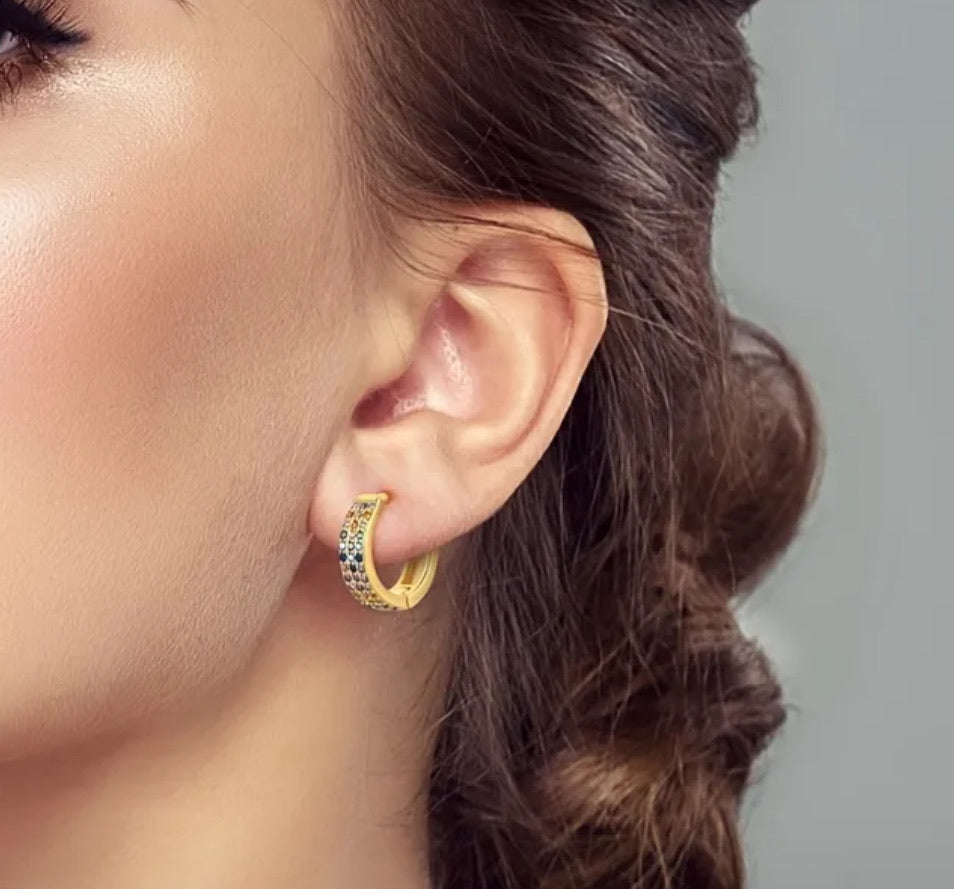 14K Vermeil Rainbow Earrings