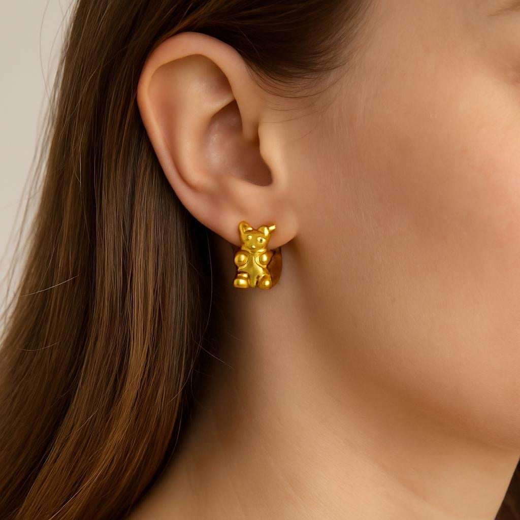 14K Vermeil Gummy Bear Earrings