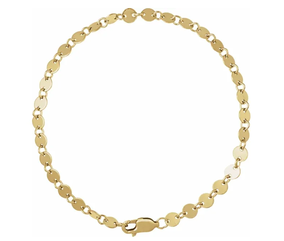 Gold Filled 4mm Mirror Chain Bracelet