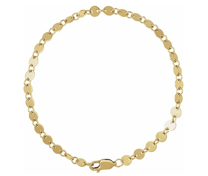 Gold Filled 4mm Mirror Chain Bracelet