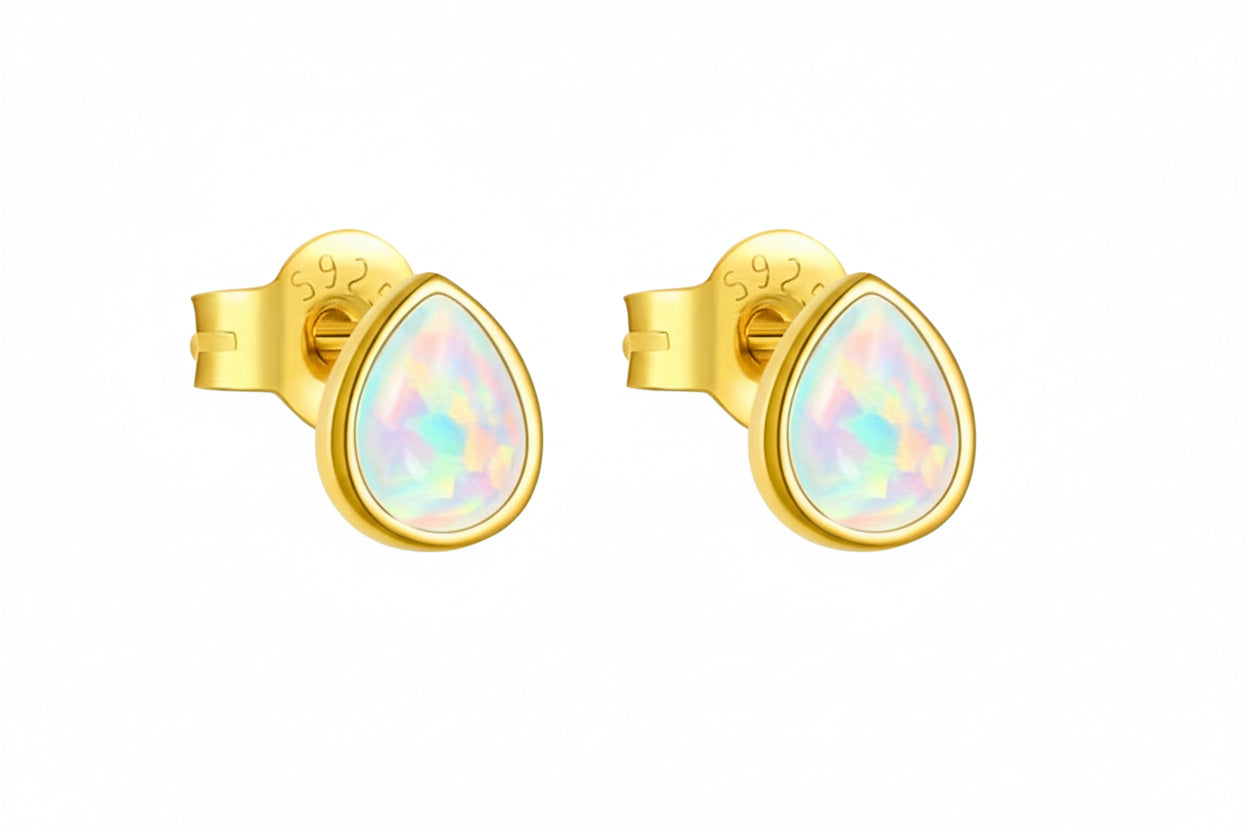 Gold Vermeil Skylar Opal Stud Earrings