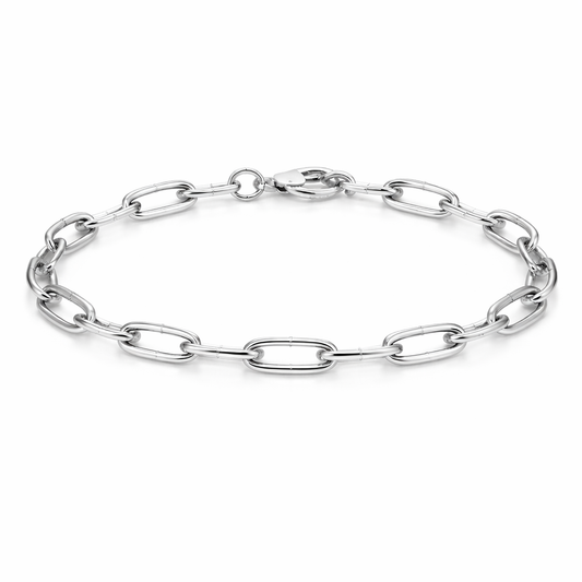 Sterling Silver Paperclip Chain Link Bracelet