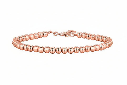 Rose Vermeil Beaded Bracelet