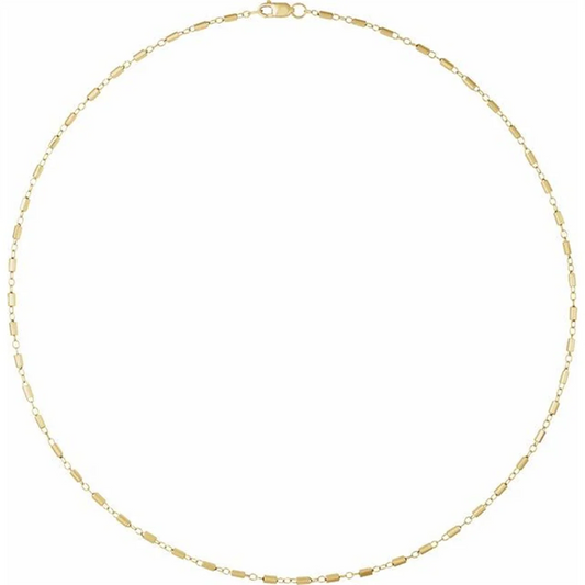 Gold Filled Satellite Bar Cable Chain Necklace