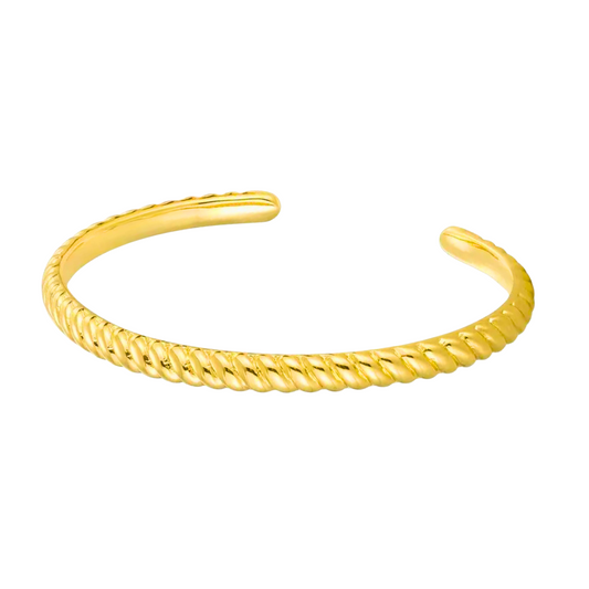 14K Vermeil Twisted Rope Cuff Bracelet