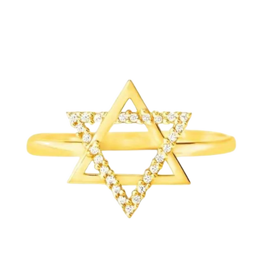 14K Gold Shayna Star of David Ring