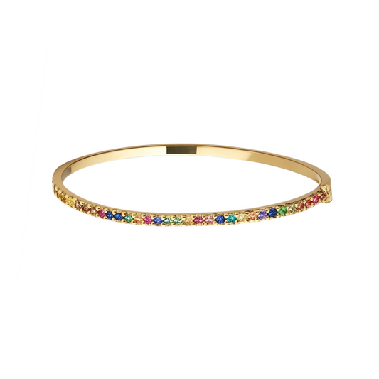 14K Vermeil Rainbow Bangle