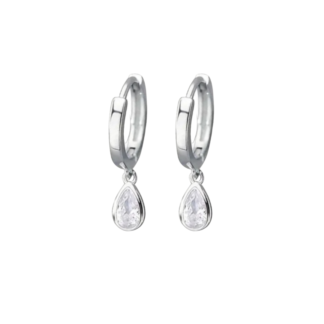 Sterling Silver Twinkle Hoop Earrings