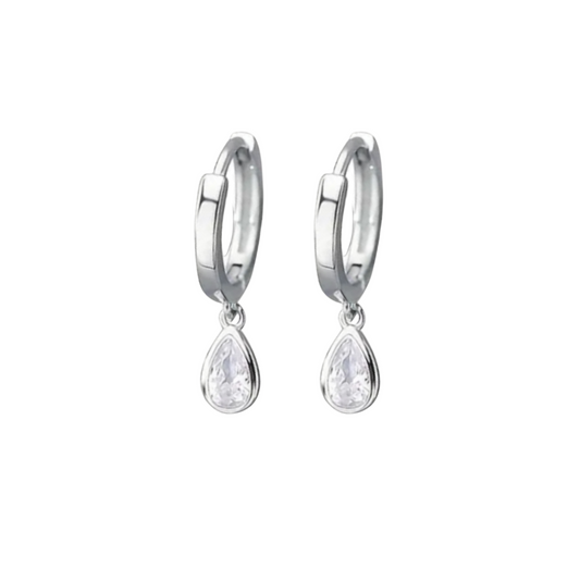 Sterling Silver Twinkle Hoop Earrings