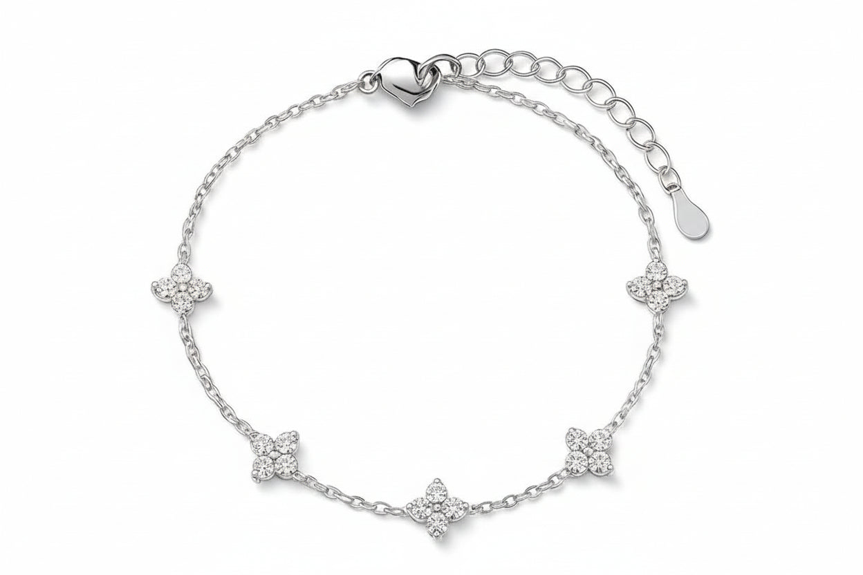 Gold Vermeil Fleur Station Bracelet