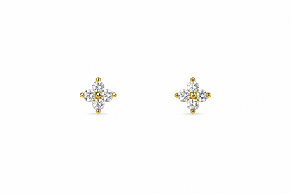 Gold Vermeil Amelia Fleur Stud Earrings (Large)