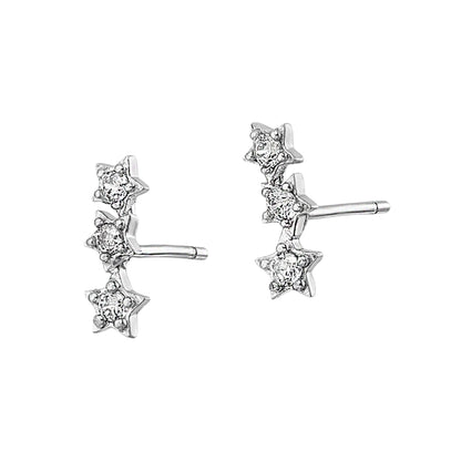 Sterling Silver Starburst Ear Climbers