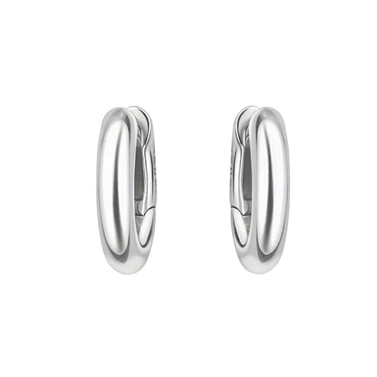 Sterling Silver Elena Thick Huggie Hoop Earrings