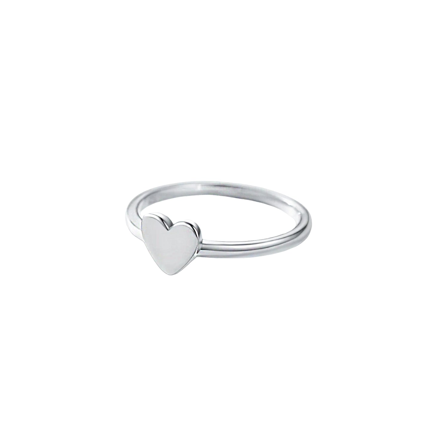 Sterling Silver Jodi Engravable Heart Ring