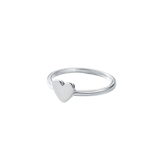 Sterling Silver Jodi Engravable Heart Ring