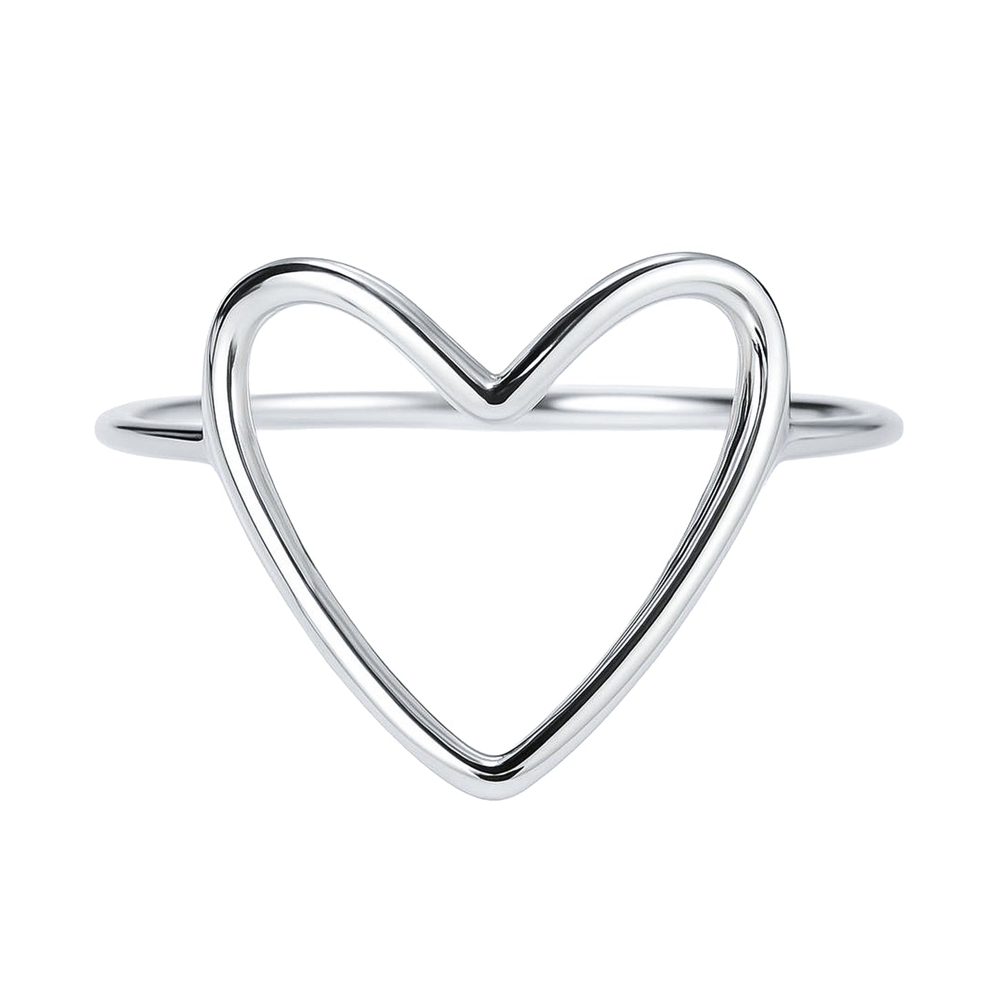 Sterling Silver Jodi Open Heart Ring