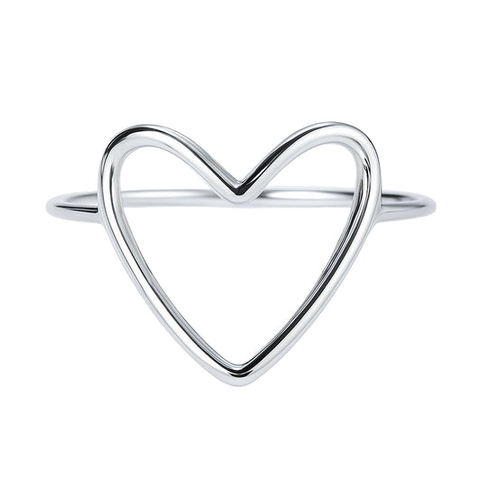 Sterling Silver Jodi Open Heart Ring