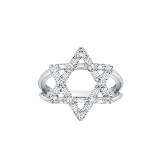 Sterling Silver Rachel Star of David Ring