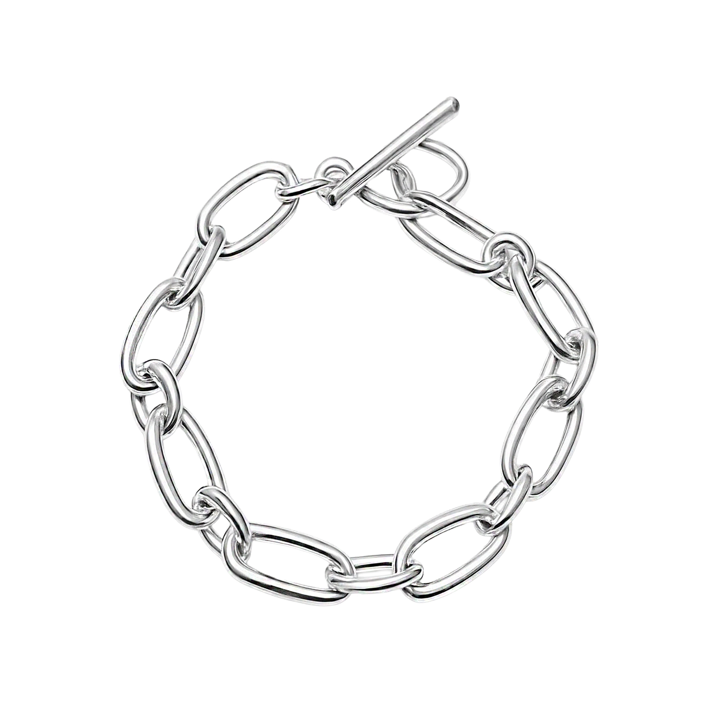 Sterling Silver Bonnie Open-Link Toggle Bracelet
