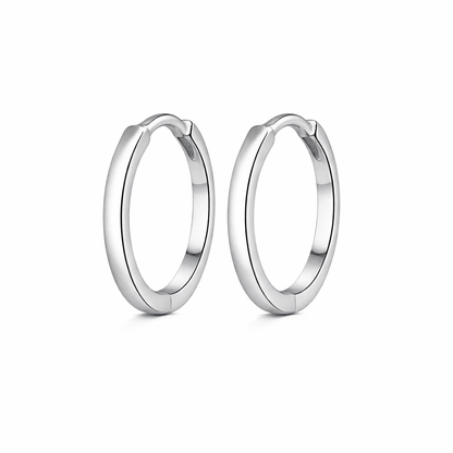 Sterling Silver Jena Medium Classic Hoop Earrings