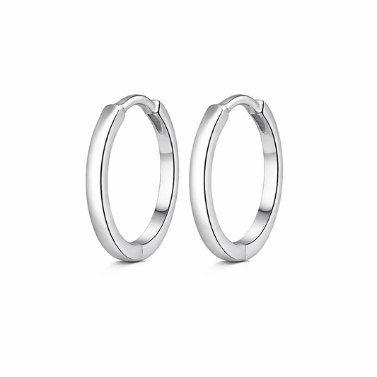 Sterling Silver Jena Medium Classic Hoop Earrings
