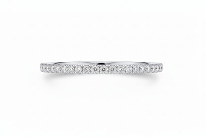 Sterling Silver Pave Stacking Band Ring