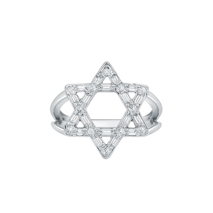 Gold Vermeil Rachel Star of David Ring