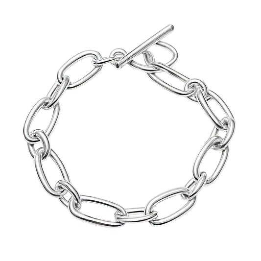 Sterling Silver Bonnie Open-Link Toggle Bracelet
