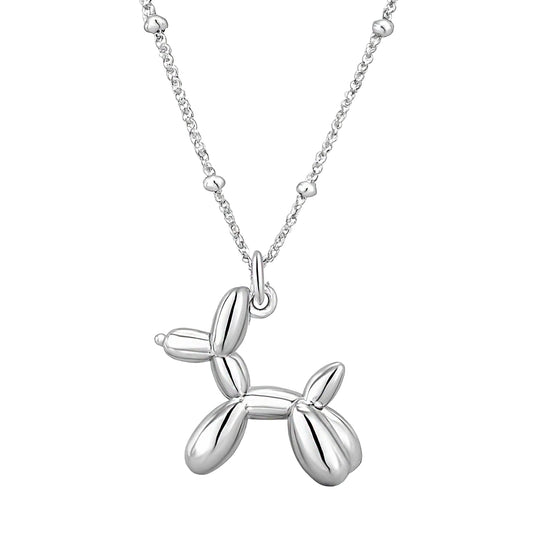 Sterling Silver Jennifer Balloon Dog Pendant/Necklace