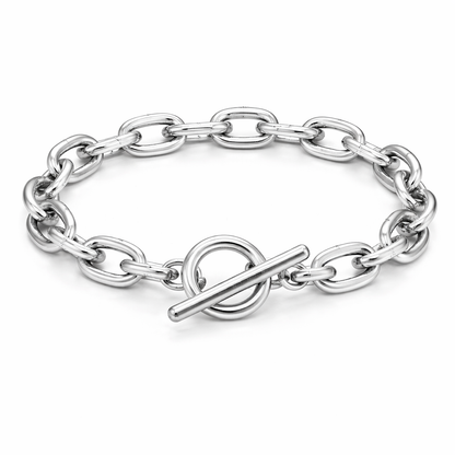 Sterling Silver Bonnie Open-Link Toggle Bracelet