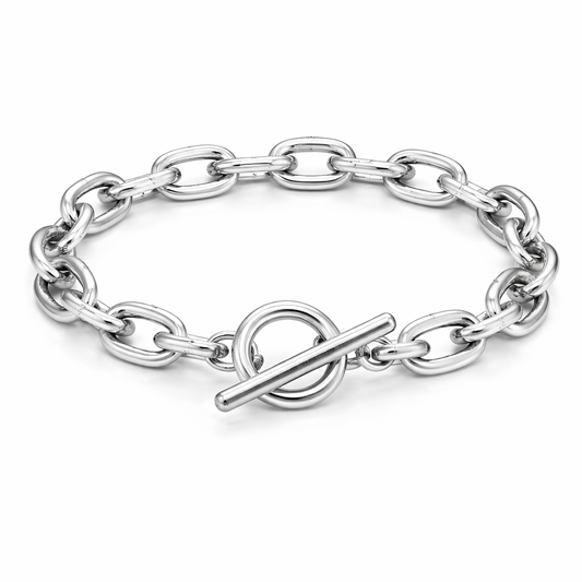 Sterling Silver Bonnie Open-Link Toggle Bracelet