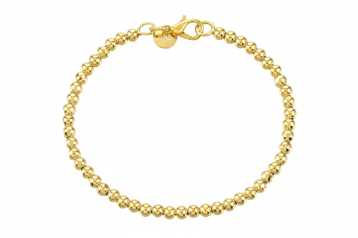 Gold Vermeil Beaded Bracelet
