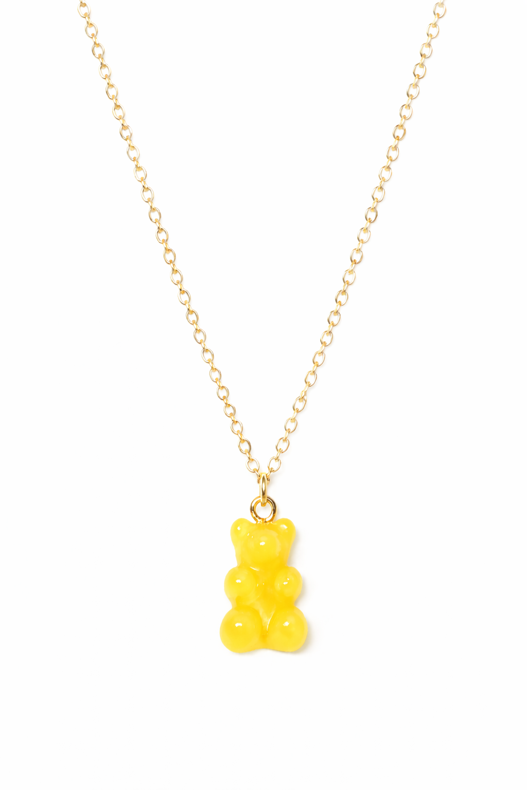 Gold Yellow Mellow Gummie Bear Necklace