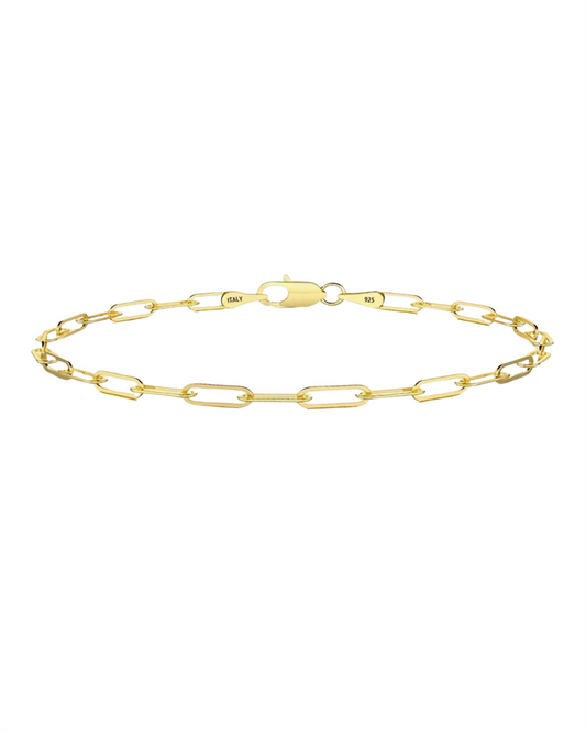 14K Vermeil Paperclip Chain Bracelet