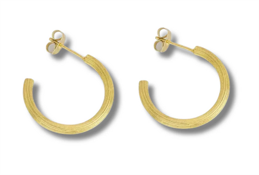 18K Gretchen Ridge Hoops