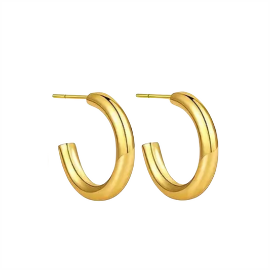 14K Vermeil C-Hoop Earrings