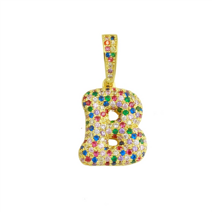 Gold Vermeil Julia Bubble Initial Charm